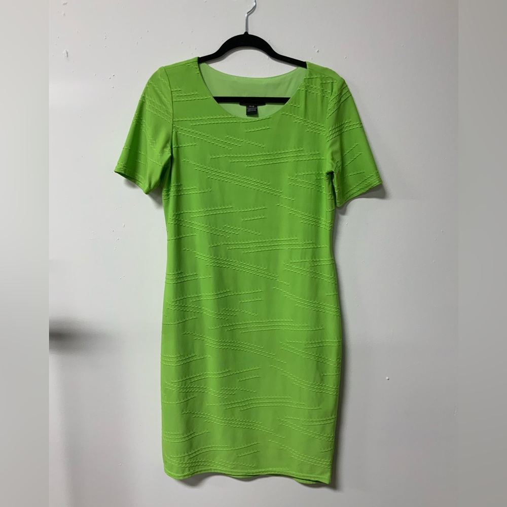 Micheal Tyler lime grn stretch dress